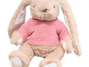 Plüss kabala bújós nyuszi pulóver rózsaszín 22cm