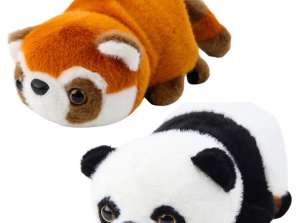 Plüsch Kuschel Maskottchen Panda Rot Classic 2in1 22cm