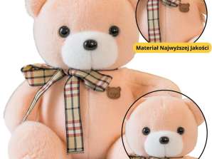 Plüsch kuscheliges Teddybär Maskottchen mit Schleife creme 23cm