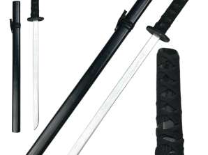 Spada Katana in legno per divertimento Puntello da allenamento nero 70cm