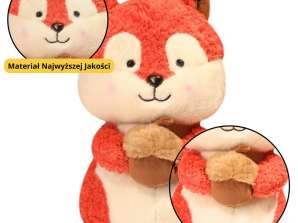 Plüsch Kuscheliges Eichhörnchen mit Erdnuss 25cm