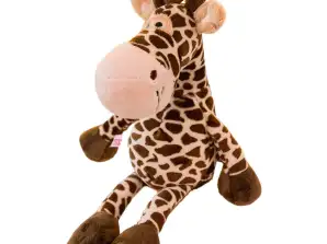 Peluche câline mascotte girafe marron 28cm