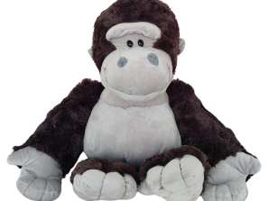 Kosete plysj maskot gorilla mørk grå 22cm