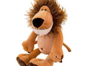Peluche peluche mascotte lion avec crinière luxuriante 22cm