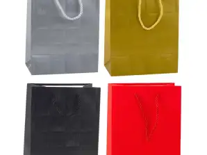 Elegante strukturierte Quadrate Geschenktüte 23 x 18 x 10 cm