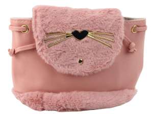Kinderrucksack Plüschohren verstellbarer Riemen rosa