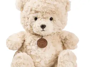 Knuffelige Teddybeer Pluche Mascotte met Medaillon Beige 25cm