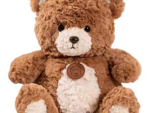 Peluche Peluche Peluche Mascotte avec Médaillon Marron 25cm