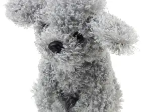 Plüsch Maskottchen Kuschelhund Zwergpudel grau 20cm