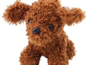 Plüsch Maskottchen Kuschelhund Zwergpudel braun 20cm