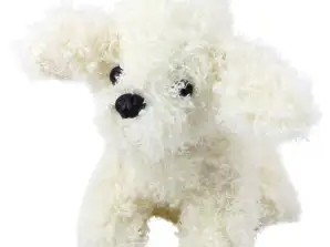 Plüsch Maskottchen Kuschel Hundepudel Miniatur weiß 20cm