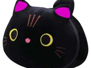 Peluche Chat Câlin Mascotte Noir 18cm