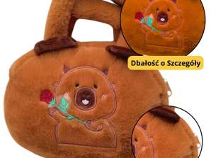 Sac en peluche Capybara avec marron rose 20cm