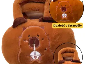 Sac en peluche Capybara avec tasse marron 20cm