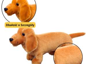 Plüsch Kuschel Hund Maskottchen Dackel hellbraun 25cm