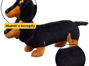 Plüsch Kuschelmaskottchen Hundedackel schwarz 25cm