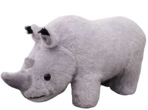 Nosorožec Plyšový Maskot Plyšová Hračka Šedá 30cm