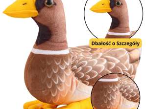 Peluche Canard Câlin Mascotte Marron et Jaune 28cm