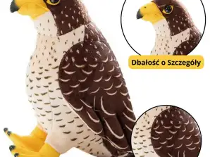 Plush mascot cuddly bird falcon brown 30cm