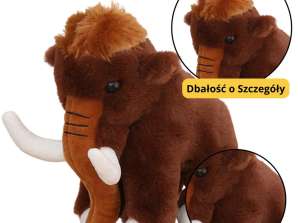 Pluche knuffelige mammoet bruin 20cm