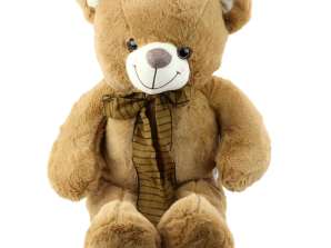 Peluche Peluche Peluche Mascotte avec Nœud Marron Rayé 60cm