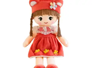 Doll Rag Soft Plüsch Rot Kleid Hut mit Ohren 45cm