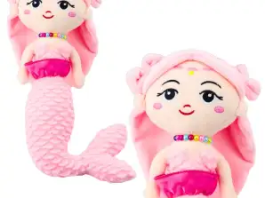 Peluche Sirène avec Perles Peluche Rose 32cm