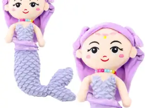 Peluche Sirène avec Perles Câlin Violet 32cm