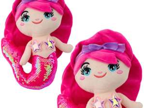 Plüsch Meerjungfrau Kuschelschwanz mit Pailletten Intense Pink 28cm