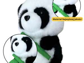 Plišana maskota panda s bambusom 18cm