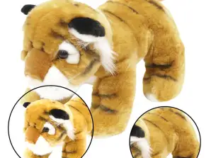 Knuffel pluche mascotte tijger kat bruin 25cm