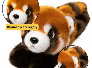 Pehmo Panda Punainen Maskotti Avaimenperä Rengas Karabiini 13cm