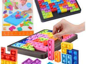 Gioco Tetris Pop It Puzzle 3in1 Sensoriale Colorato 27pezzi