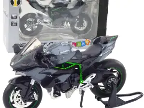 Moto Sportive Métallique Lumières Sons Gris 1:12