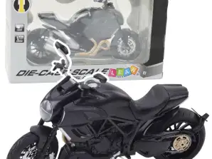 Sport Motorcycle Metal Lights Sounds Gold Black 1:12