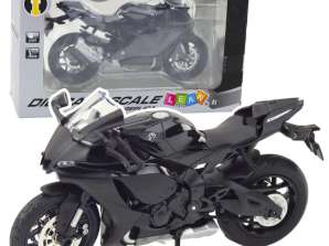 Sport Motorcycle Metal Silver Elements Black 1:12
