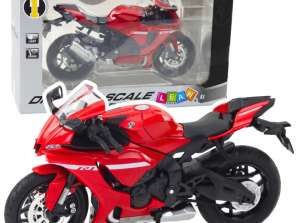 Sport Motorcycle Metal Lights Sounds Red R1 1:12