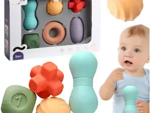 Set di Giocattoli Sensoriali Morbidi Blocchi Colorati 6pz