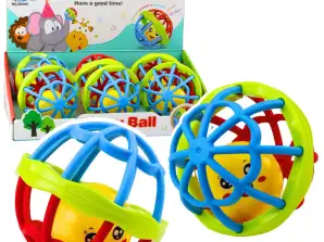 Ball med Rangle Sensorisk Gummi Elastisk Fargerik