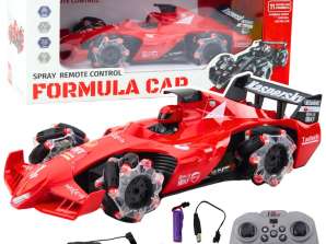Auto Sportowe Wyścigówka Zdalnie Sterowana RC Efekt Dymu 2.4G Czerwona