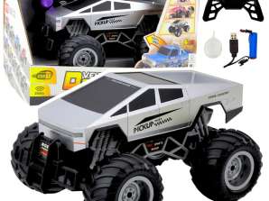 Auto Terenowe Off Road RC Zdalnie Sterowane Srebrne 1:16