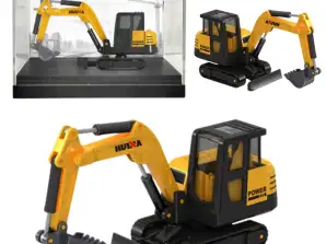 Kranio ekskavatoriaus kolekcinis modelis Huina geltonas 1:80
