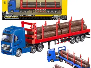Huina Metaal Hout Transport Vrachtwagen 1:50 Rood