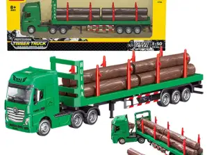 Metalen Vrachtwagen voor Houttransport Huina 1:50 Groen