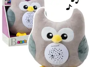 Pluche uil slapende knuffelprojector met geluid