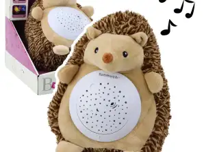 Pluche Egel Slapende Knuffel Licht Geluid Bruin