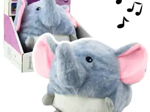 Pluche Olifant Sleepy Knuffel Licht Geluid Grijs