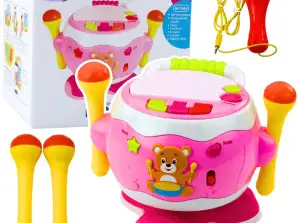 Kinder Musical Drum Interaktive Lichter Sounds Pink