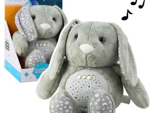 Pluche Konijn Sleepy Knuffelige Projector Geluid Geluid Grijs