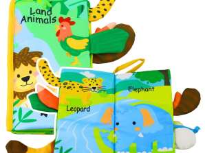 Weiches Lehrbuch Raschelnde Tiere Schwänze für Babys Gelb